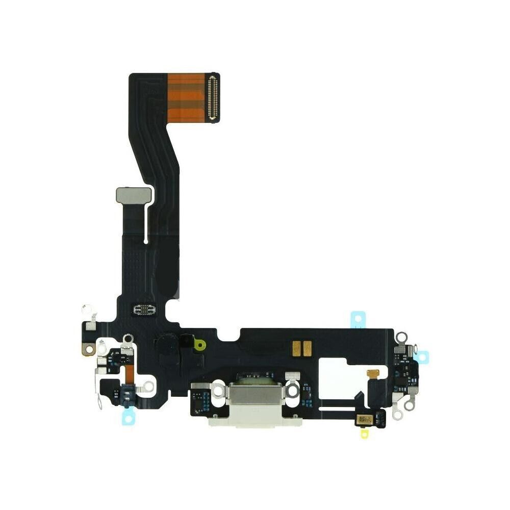 Charging Port With Microphone & Flex For Apple iPhone 12 Pro White Original IC